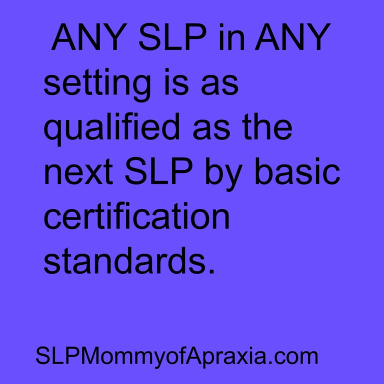The problem with school SLP’s.