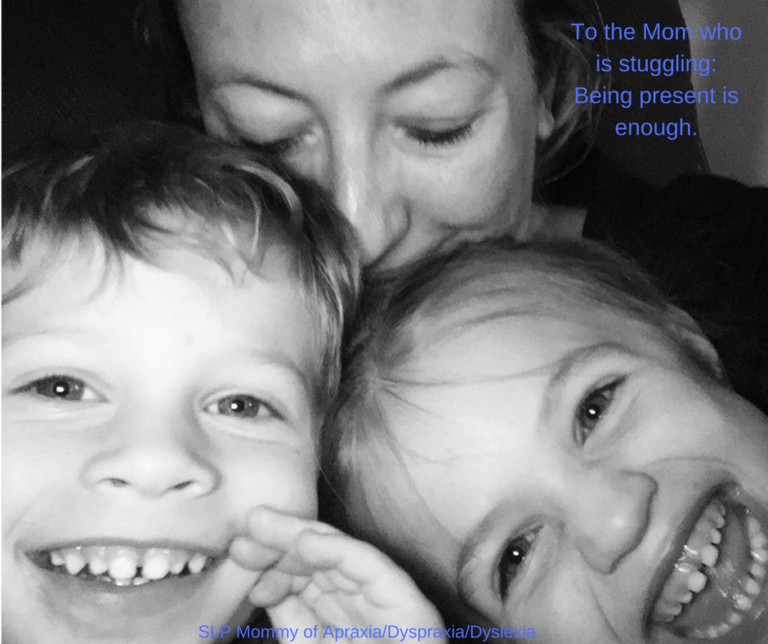 To the mama who feels she is never enough: Be present