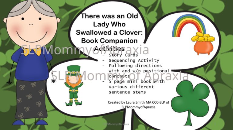 I Know an Old Lady Who Swallowed a Clover: Speech/Language Book Companion and Activity Pack