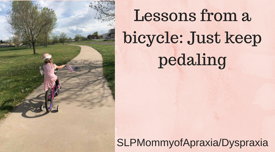 Lessons from a bicycle: Just keep pedaling