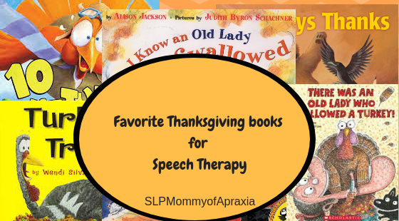 Favorite Thanksgiving books for Speech Therapy