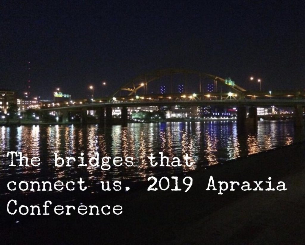 The metaphorical bridge of the apraxia conference SLP Mommy of Apraxia